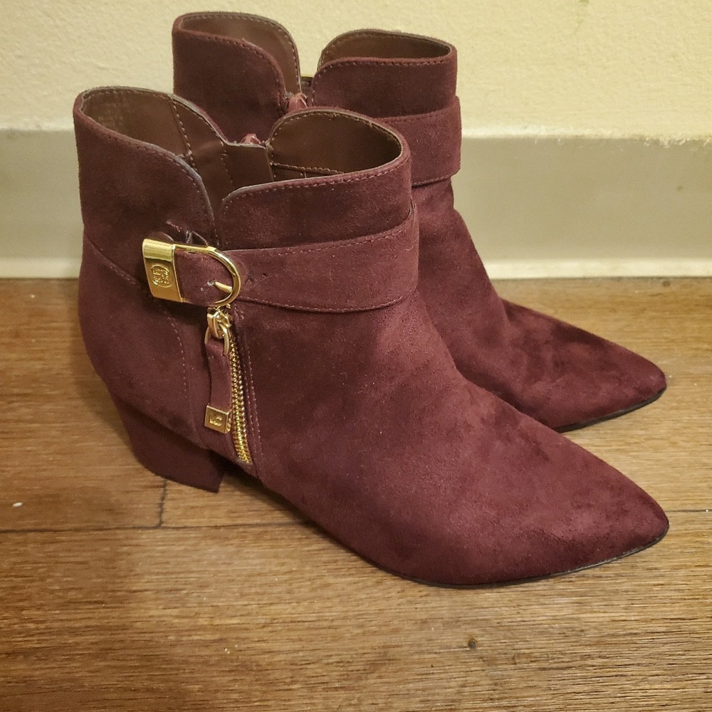 LIZ CLAIBORNE CRANDBERRY ANKLE BOOTS SIZE 9 1/2